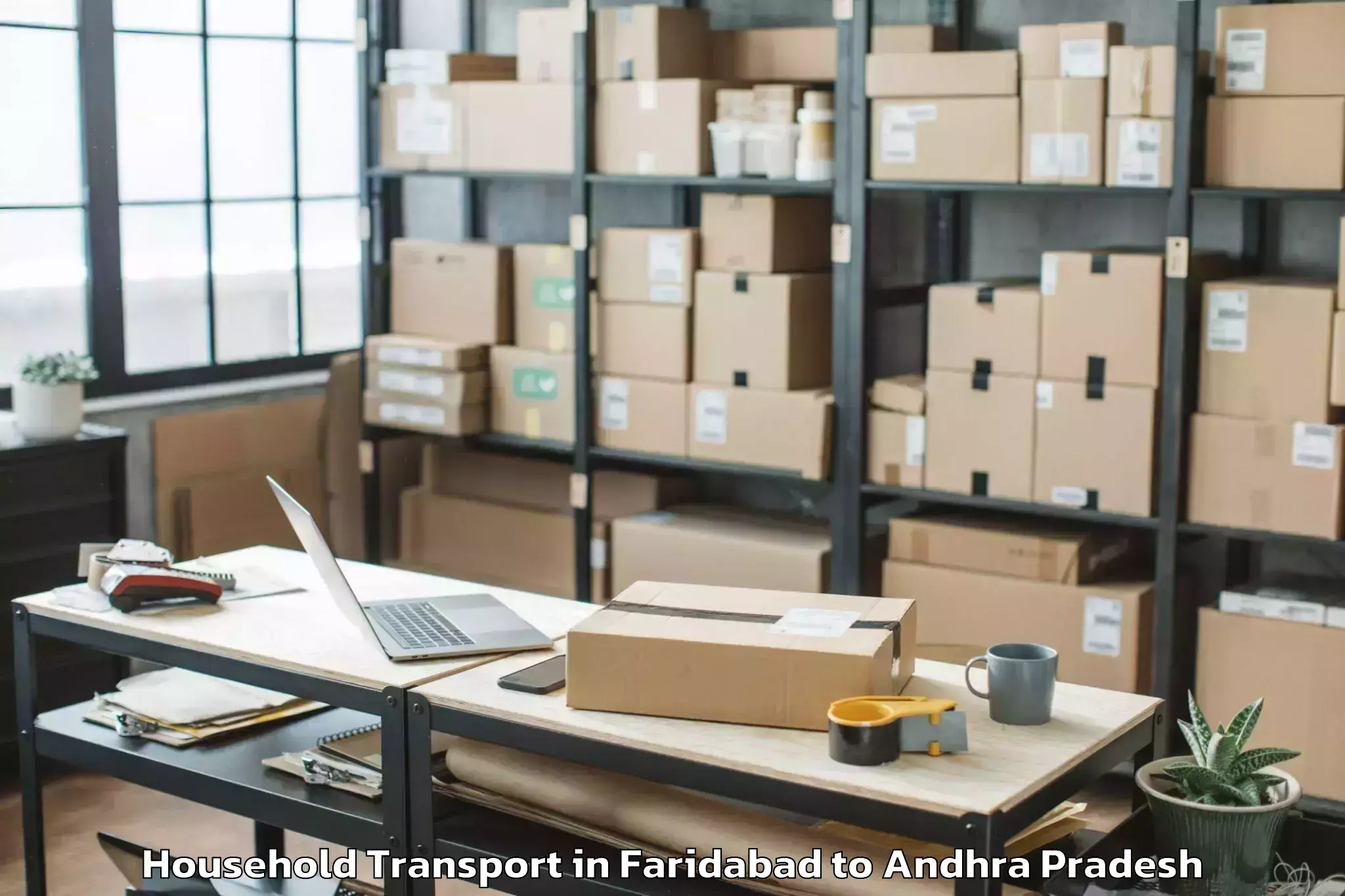 Trusted Faridabad to Tadikalapudi Household Transport